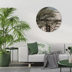 PALM SHADOW DANCE Round Wall Art