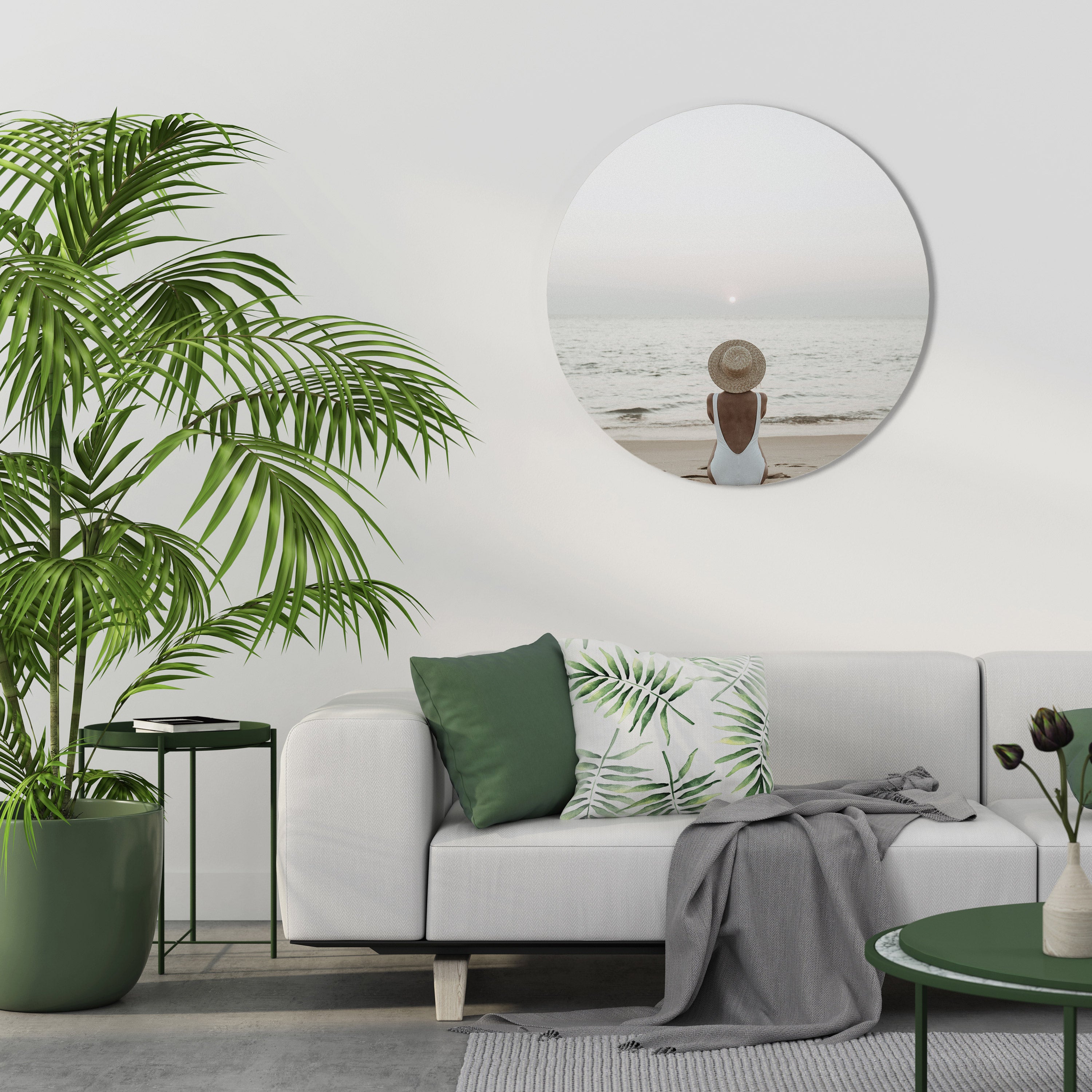 SAND AND SOLITUDE Round Wall Art