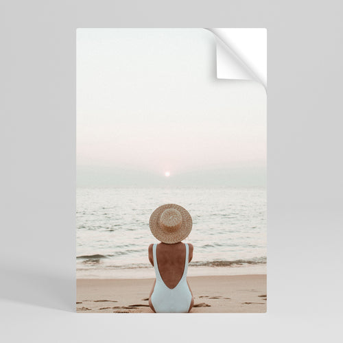 SAND AND SOLITUDE Póster adhesivo vertical