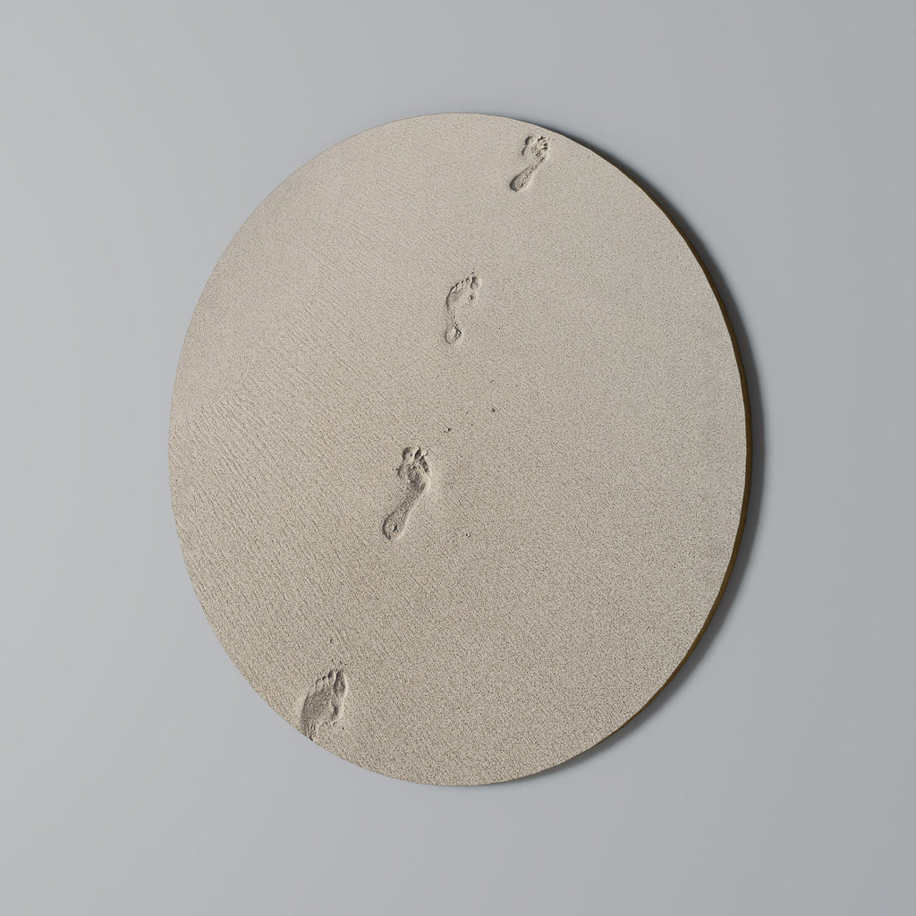 BEACH BOUND PATHWAYS Round Wall Art