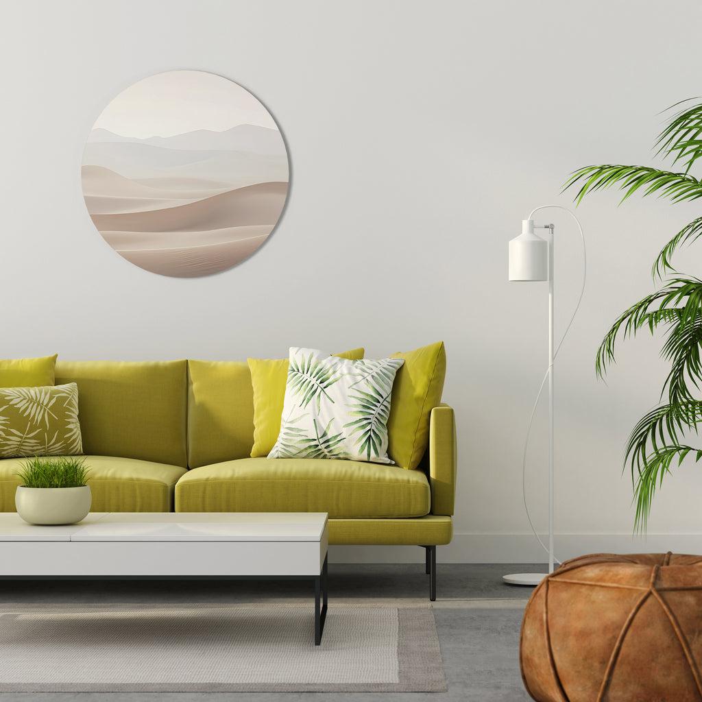 SUBTLE SANDS Round Wall Art
