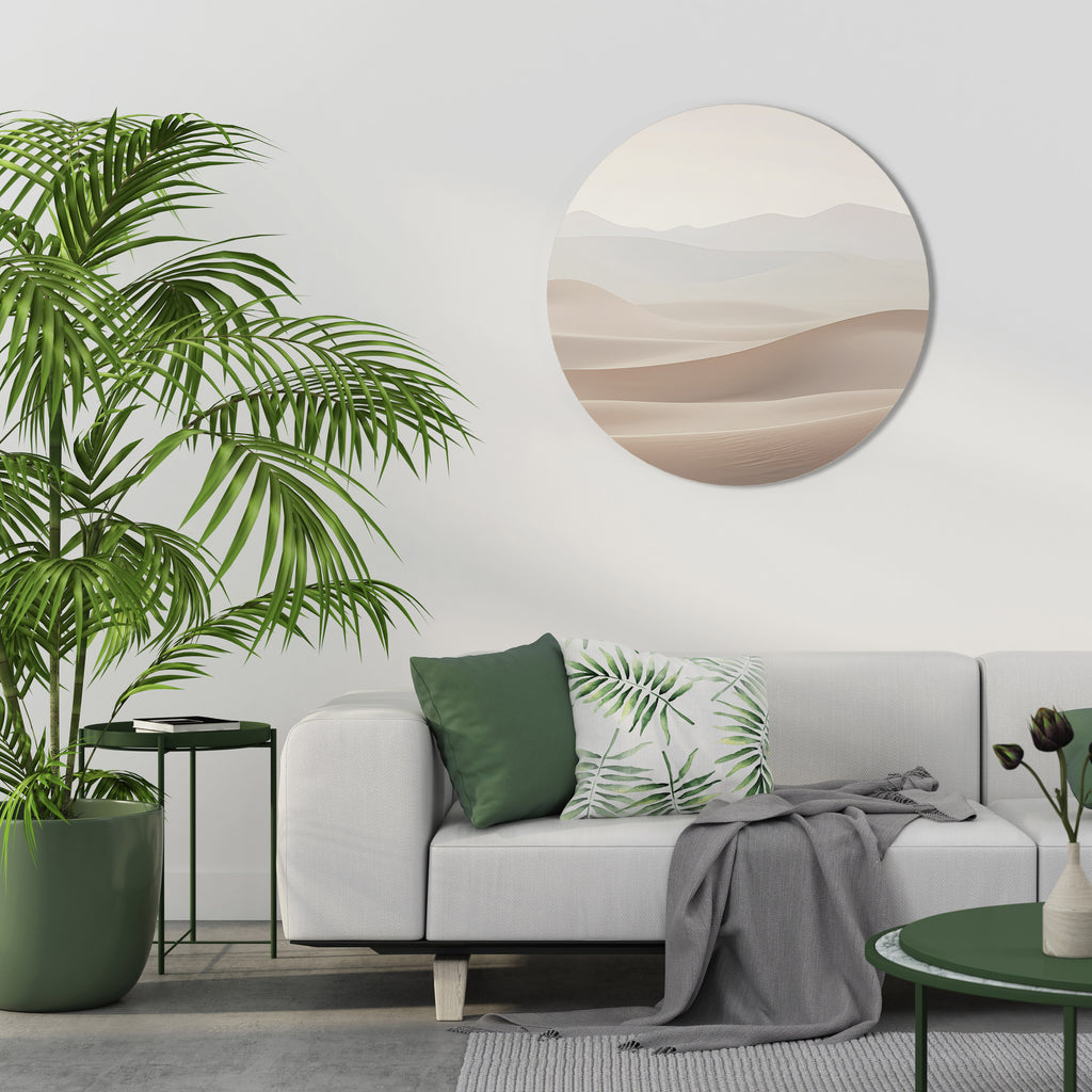 SUBTLE SANDS Round Wall Art