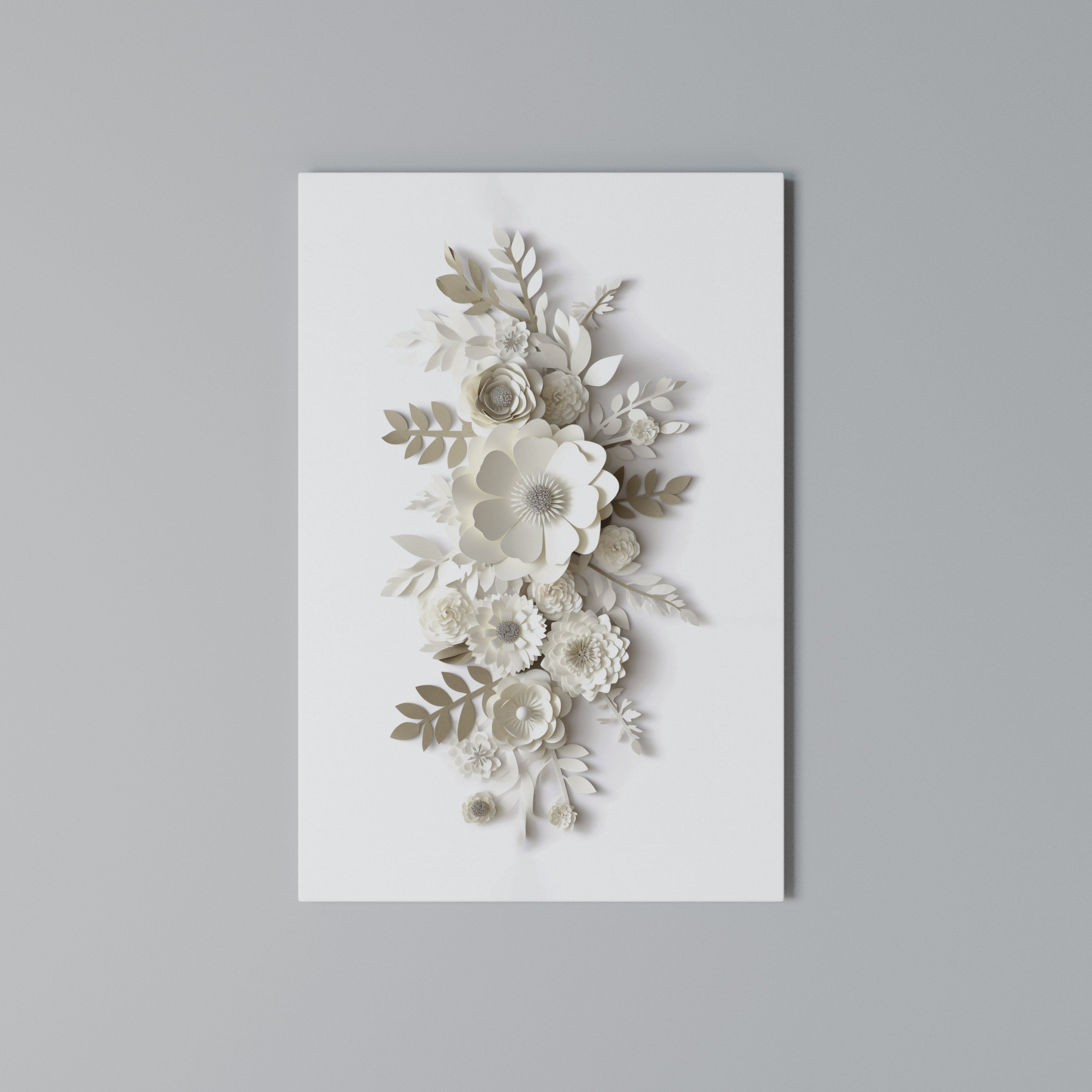 BLUSHING BOUQUET Vertical Canvas Print