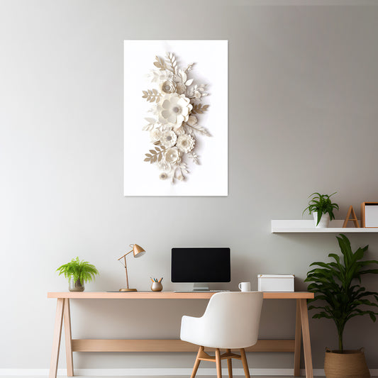BLUSHING BOUQUET Vertical Canvas Print