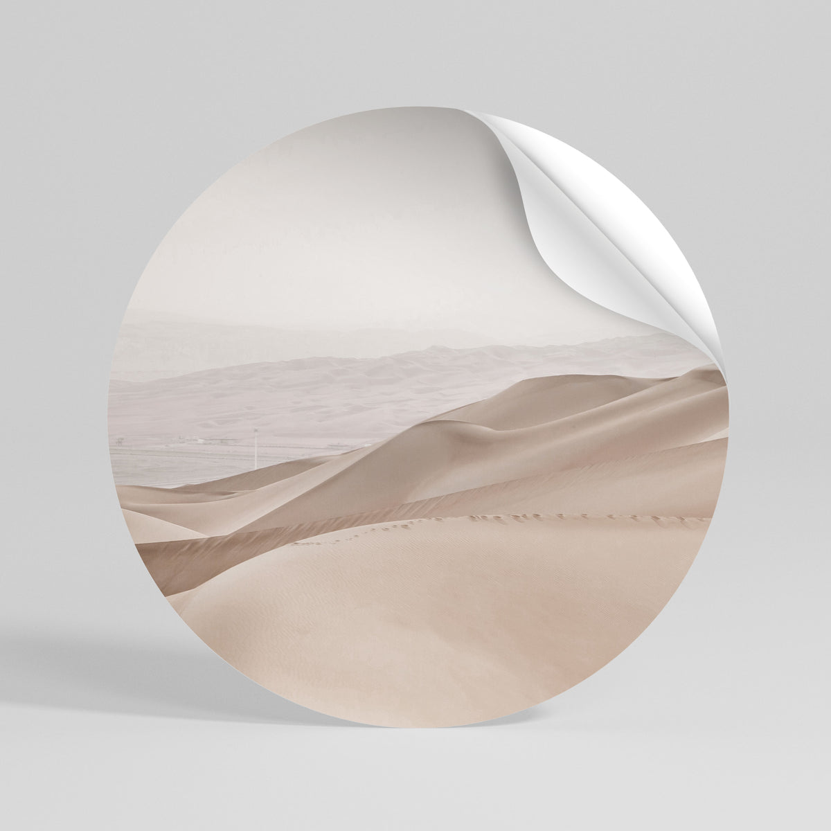 TRANQUIL TIDES Peel and Stick Round Sticker