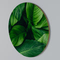 VIBRANT LEAFY EMBRACE Arte de pared redondo