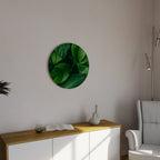 VIBRANT LEAFY EMBRACE Decoración de Pared Redonda