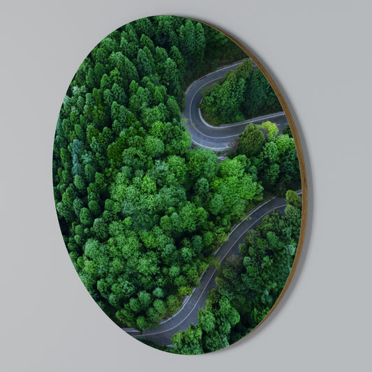 ENCHANTED FOREST RIDE Arte de pared redondo