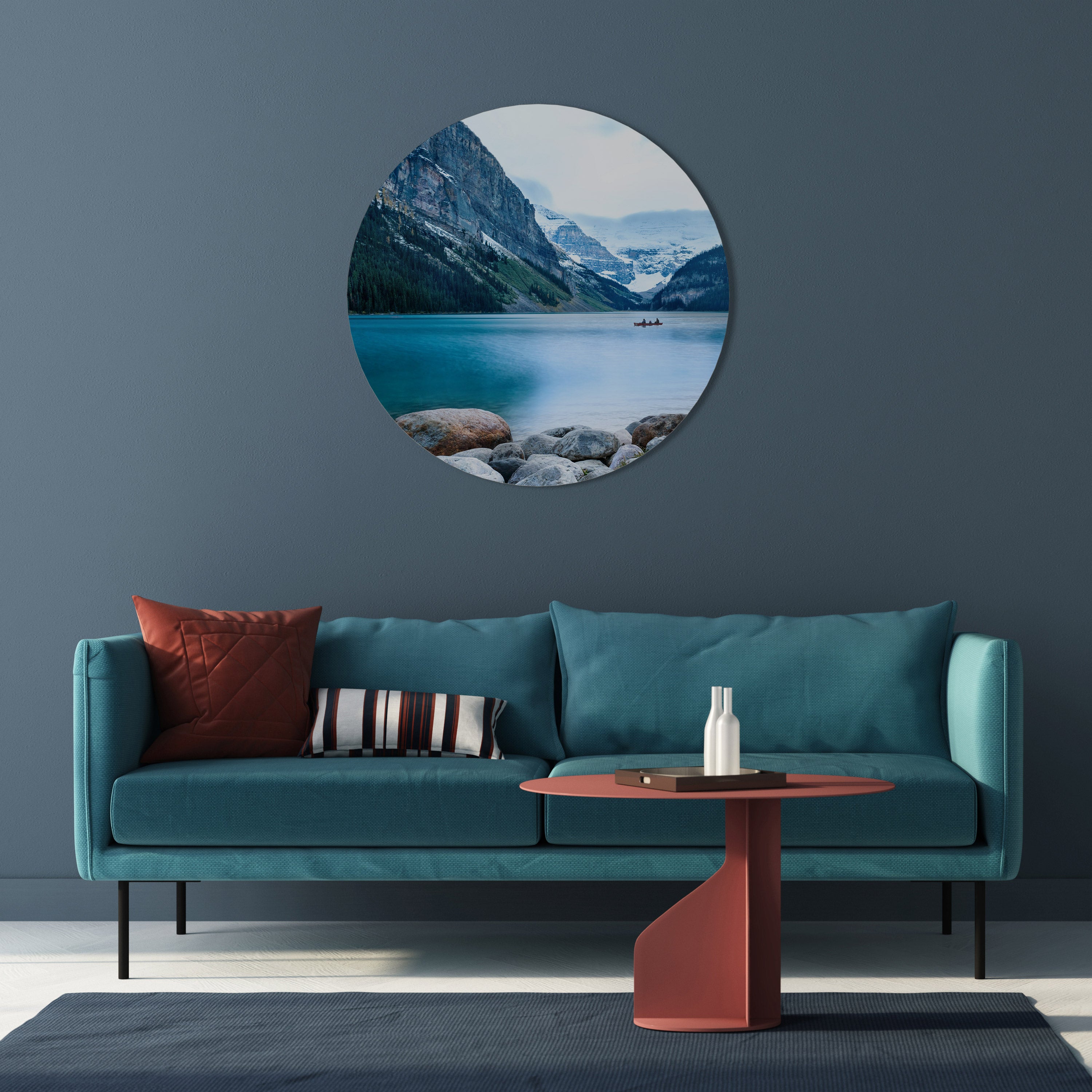 REFLECTIVE WATERS Round Wall Art