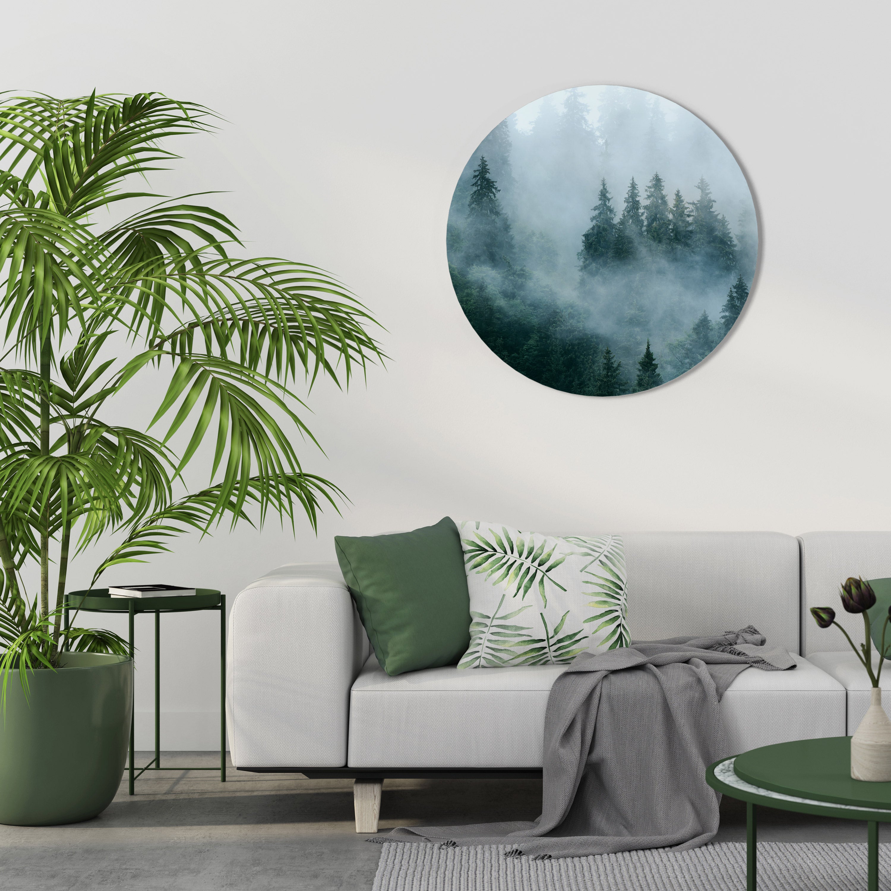 VEIL OF MIST Round Wall Art