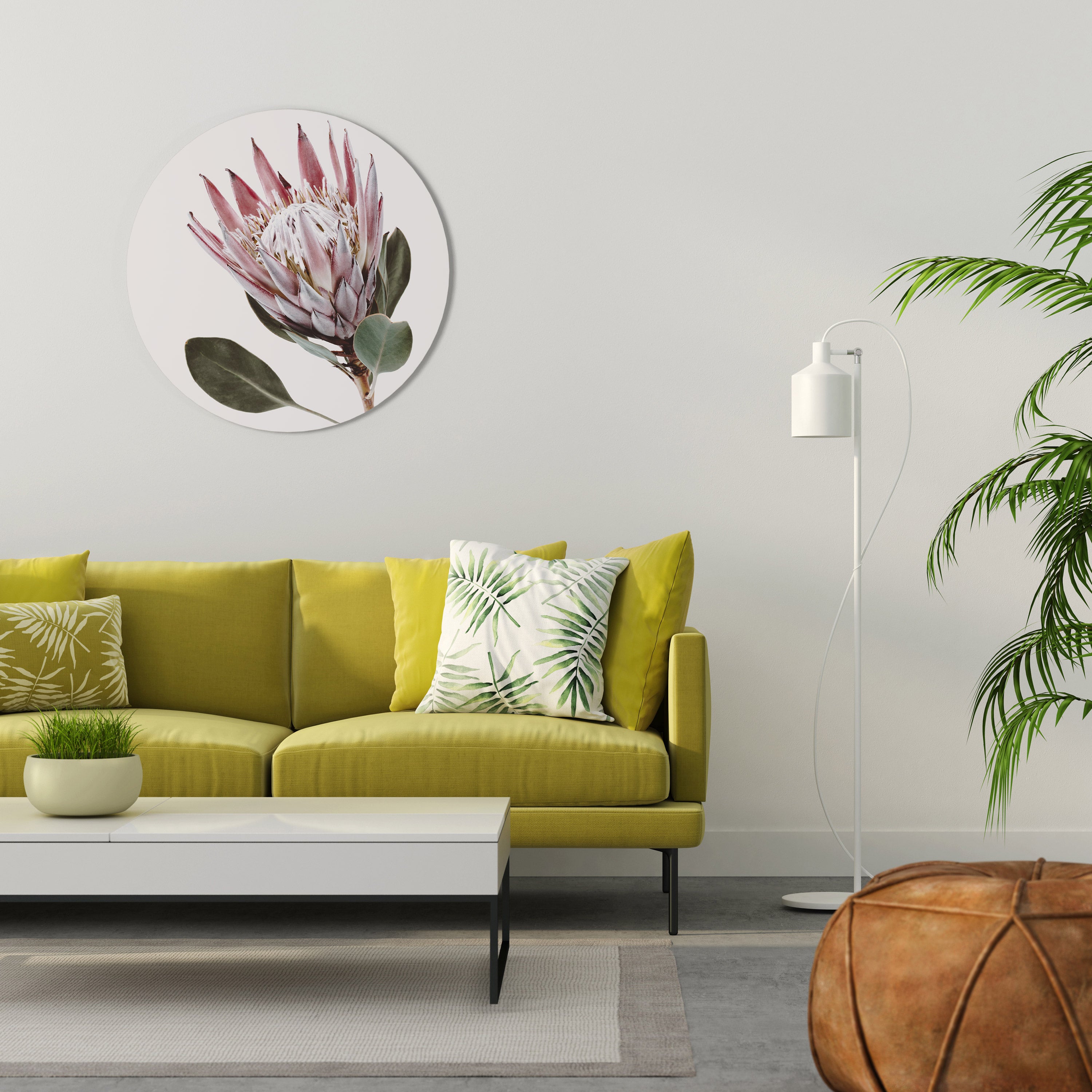 PROTEA FLOWER Round Wall Art