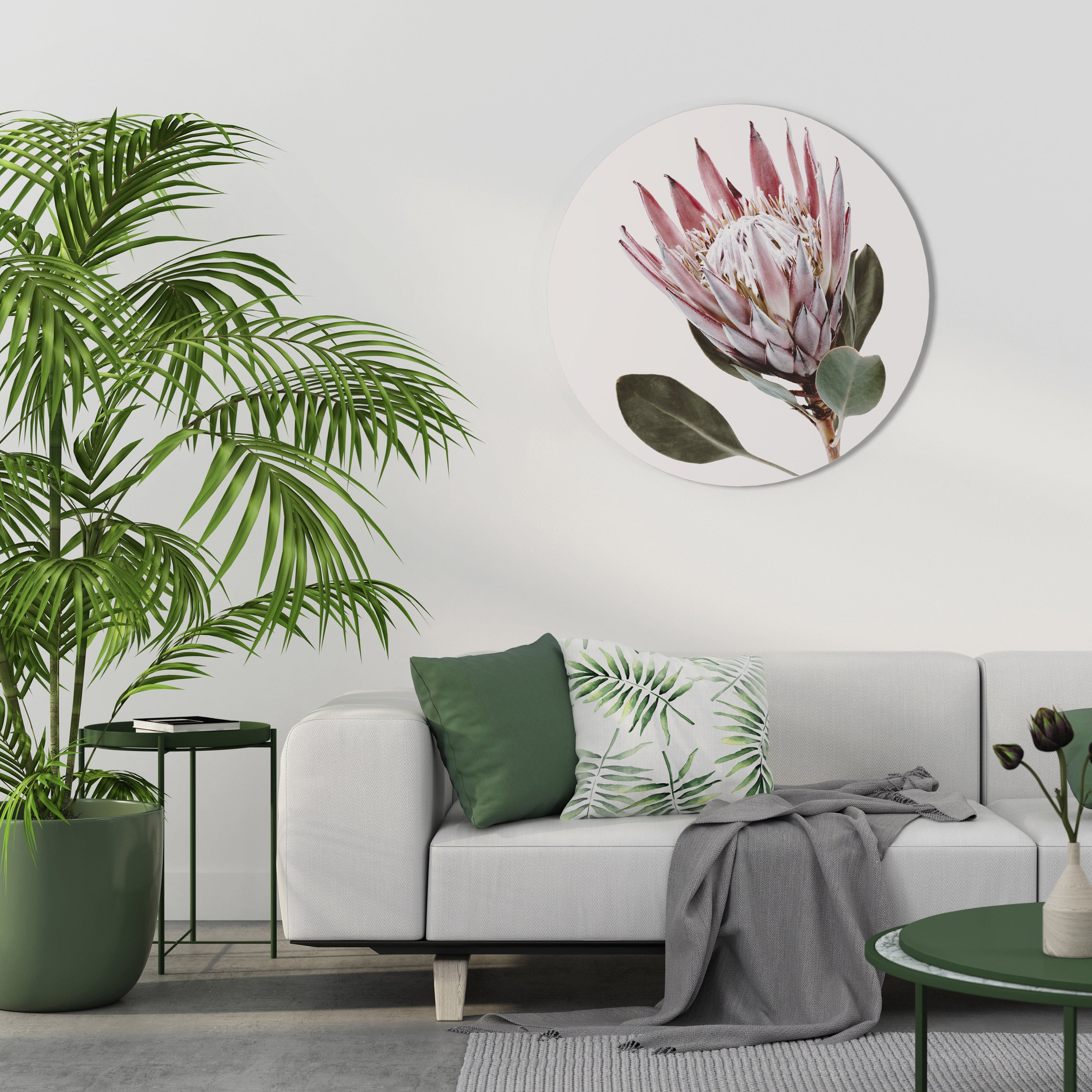 PROTEA FLOWER Round Wall Art