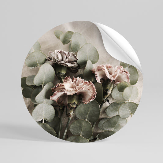 LINEN CLOVES Vinilo adhesivo redondo