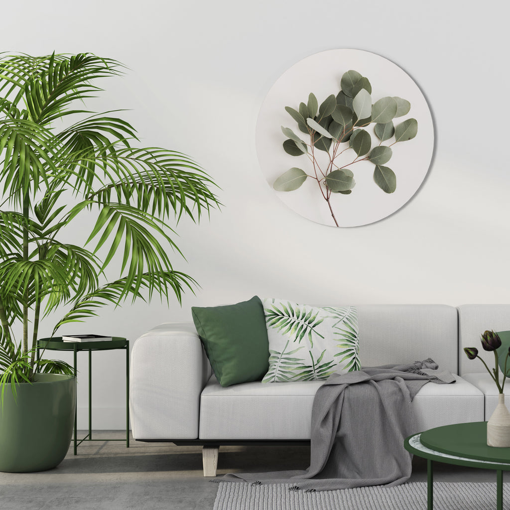EUCALYPTUS BRANCH Round Wall Art