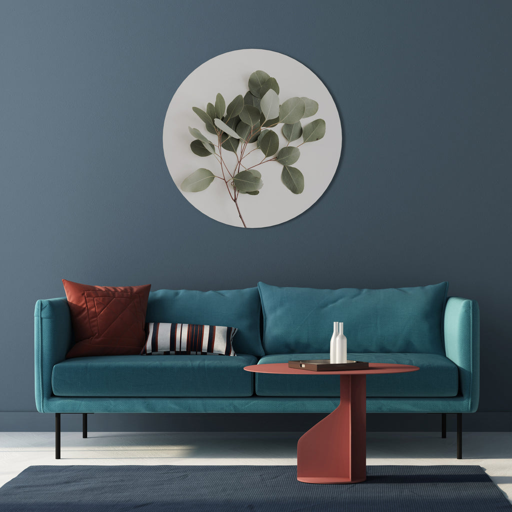 EUCALYPTUS BRANCH Round Wall Art
