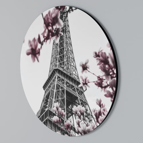 EIFFEL IN BLOOM Arte de pared redondo