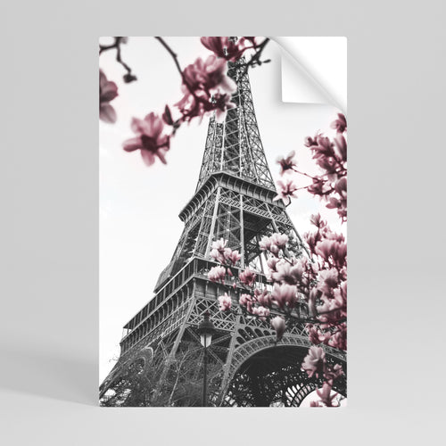 EIFFEL IN BLOOM Póster adhesivo vertical