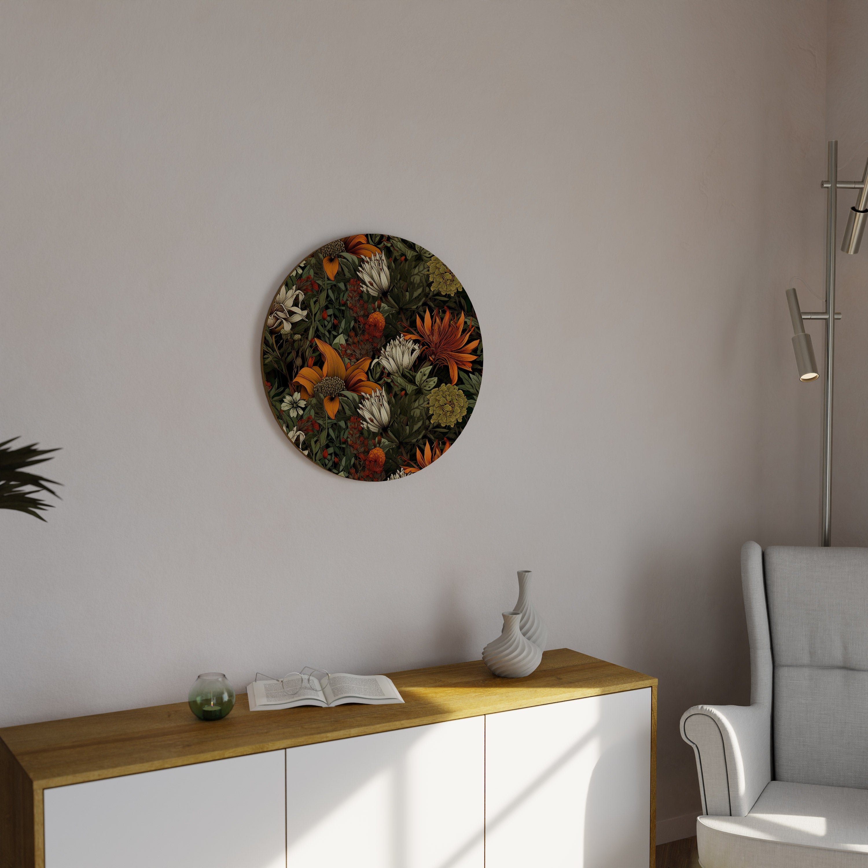DAWN BLOOM Round Wall Art