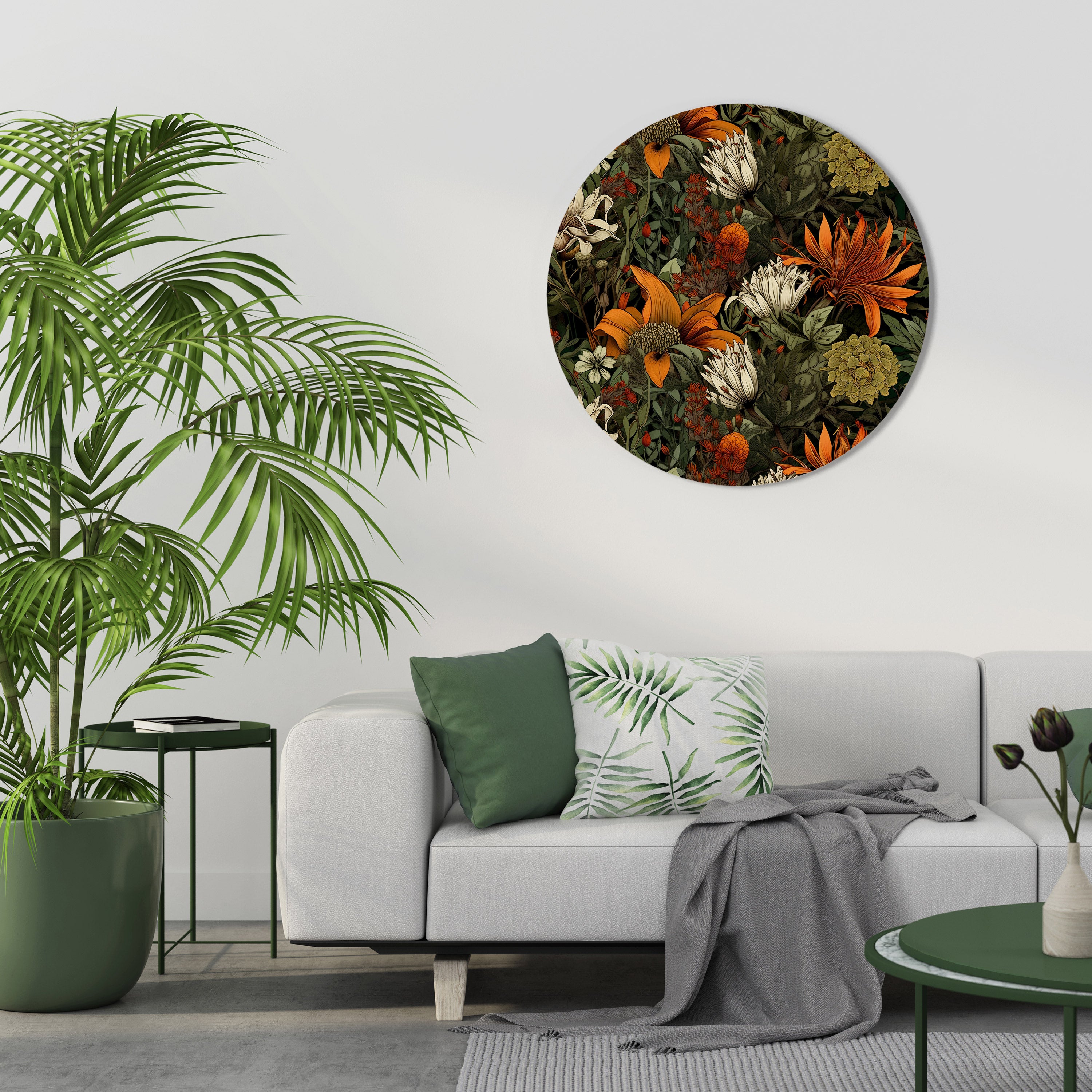 DAWN BLOOM Round Wall Art