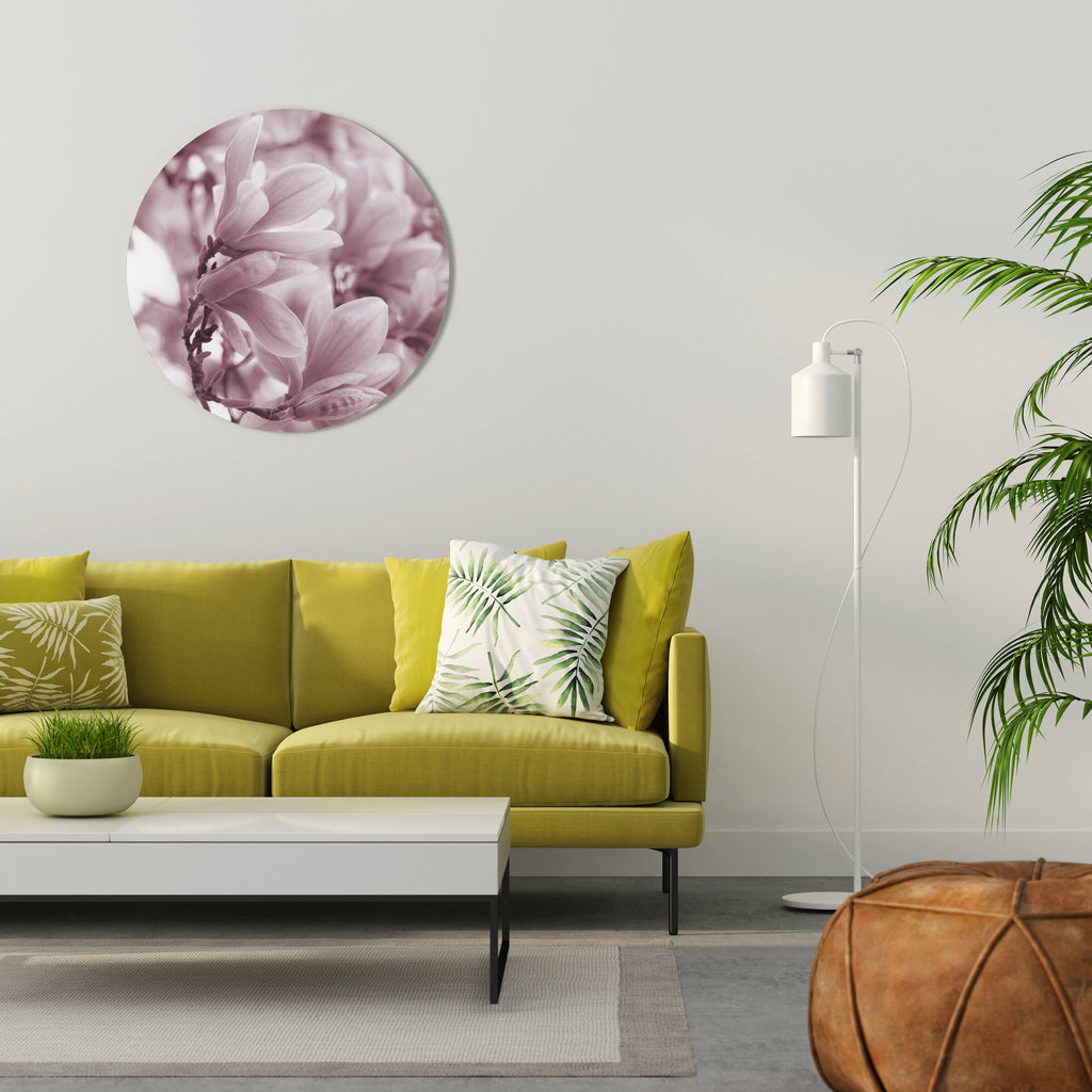 PINK BLOSSOM DREAM Round Wall Art