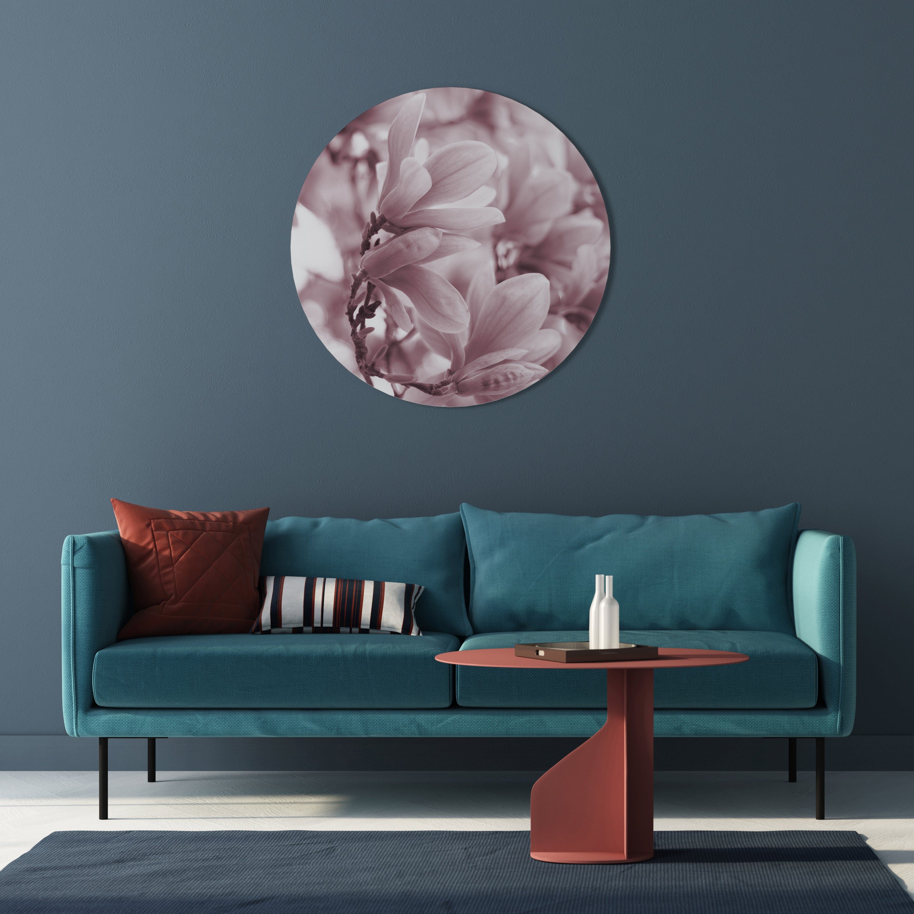 PINK BLOSSOM DREAM Round Wall Art