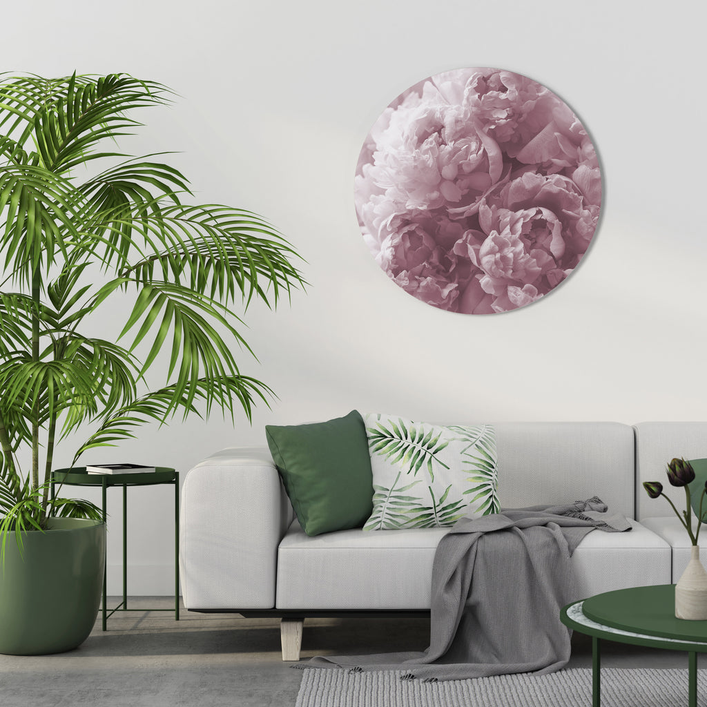 BLUSHED SERENITY Round Wall Art