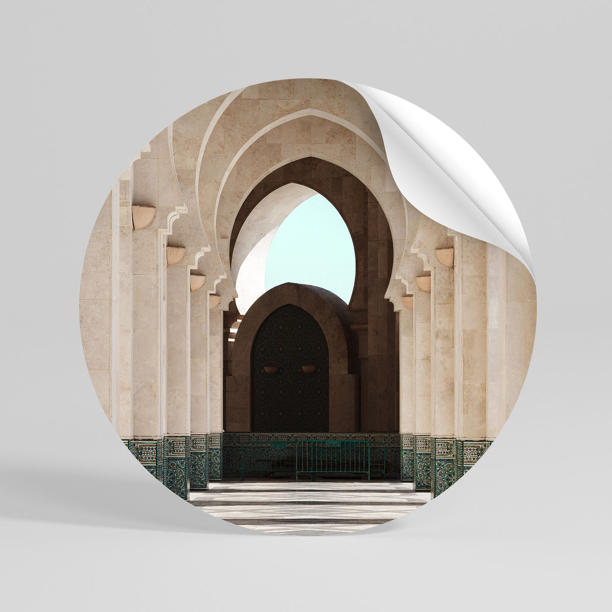 ARCHES OF SERENITY Vinilo adhesivo redondo