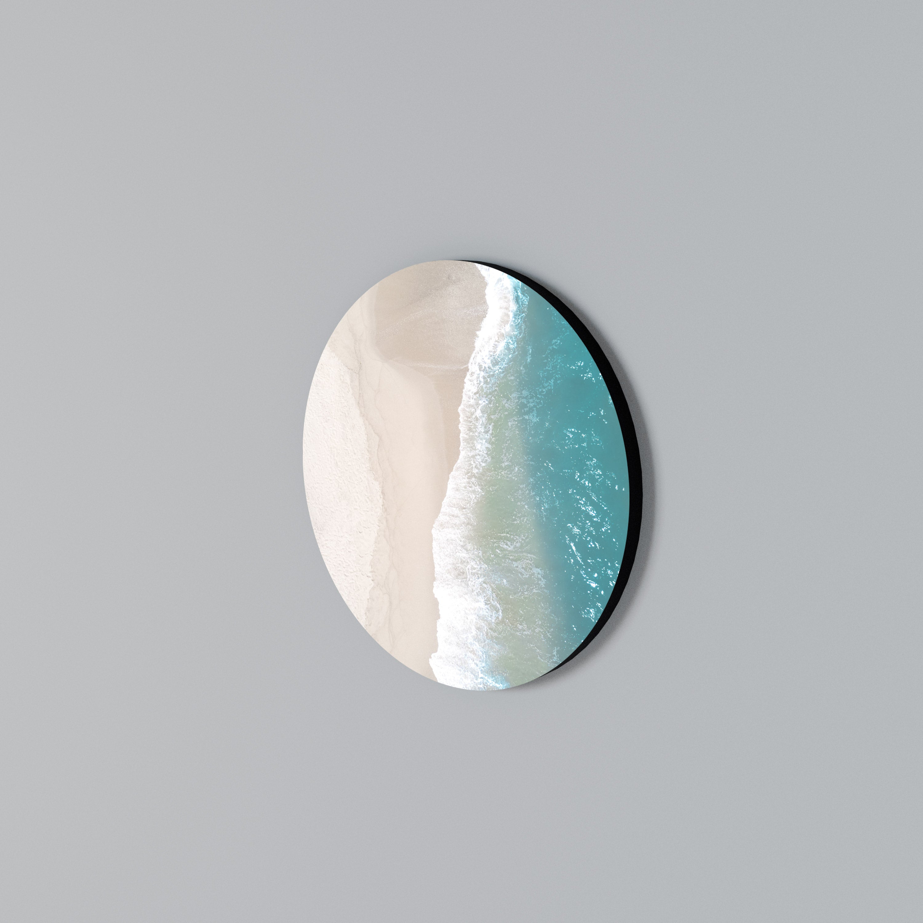 SAND AND SEA HARMONY Round Wall Art