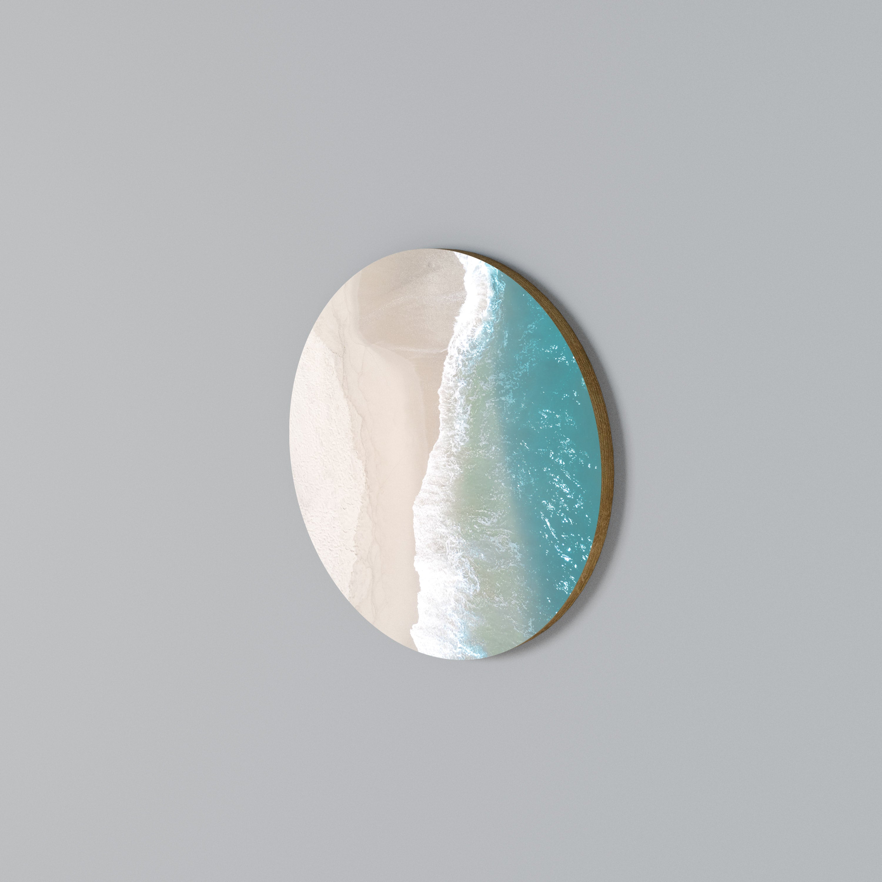 SAND AND SEA HARMONY Round Wall Art