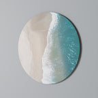 SAND AND SEA HARMONY Round Wall Art