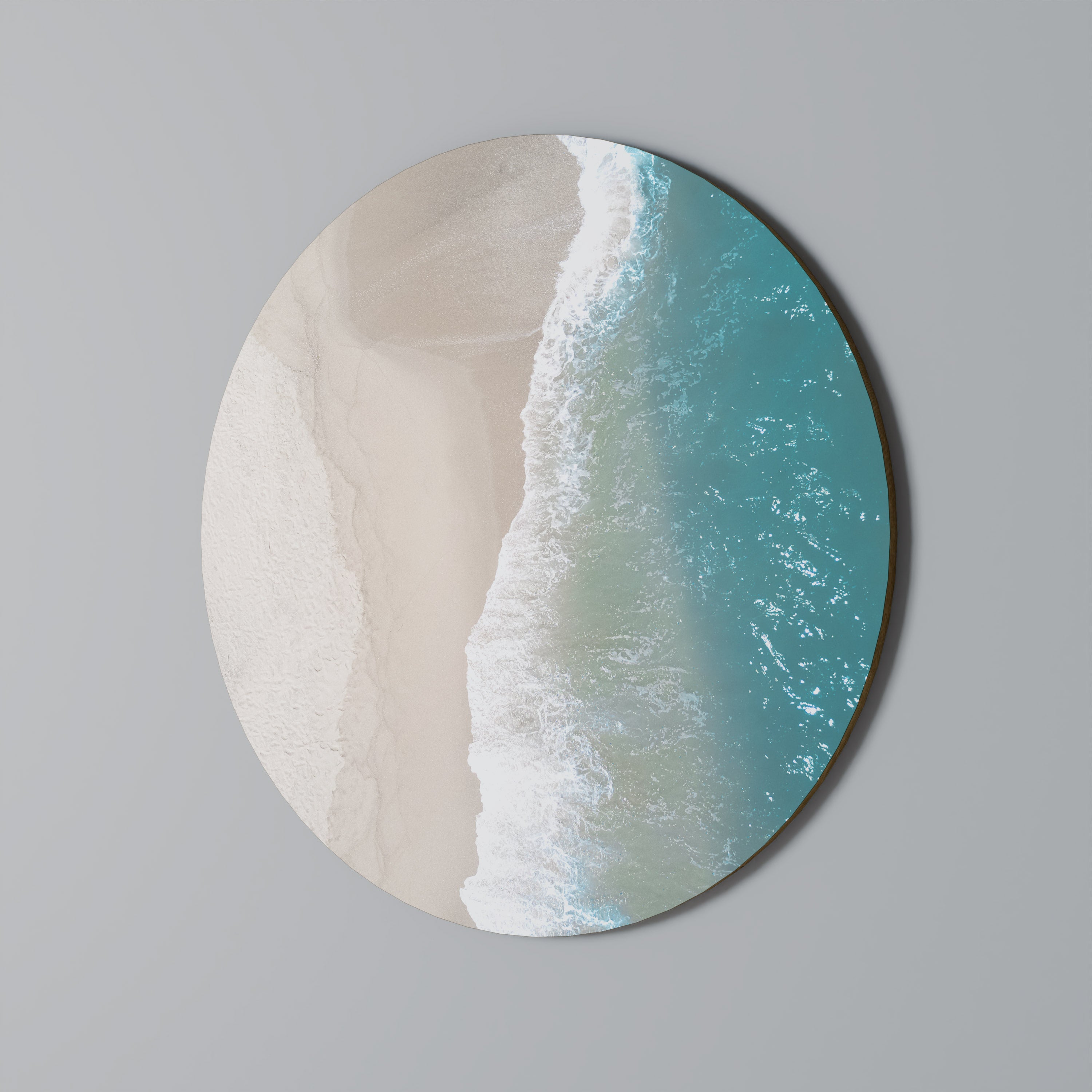 SAND AND SEA HARMONY Round Wall Art