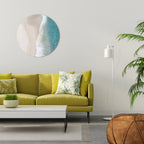 SAND AND SEA HARMONY Round Wall Art