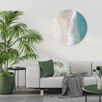SAND AND SEA HARMONY Round Wall Art