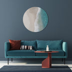 SAND AND SEA HARMONY Round Wall Art