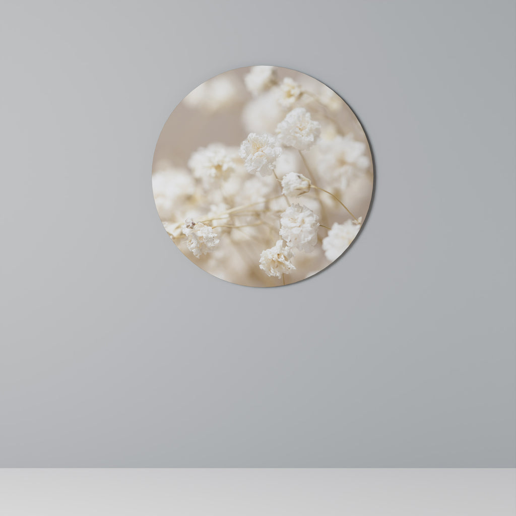 GHOSTLY BLOOM Round Wall Art