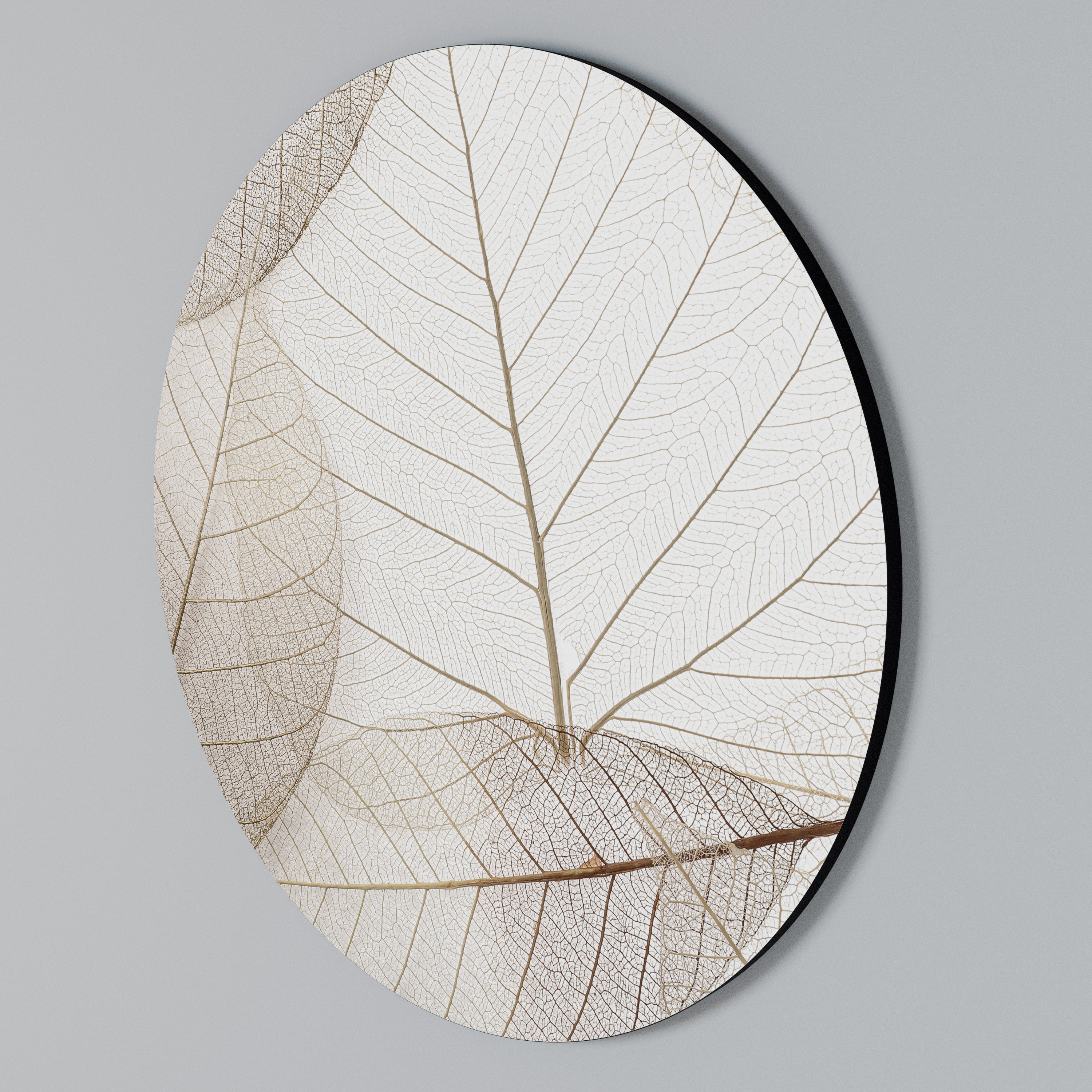 ETHEREAL VEINED GRACE Round Wall Art