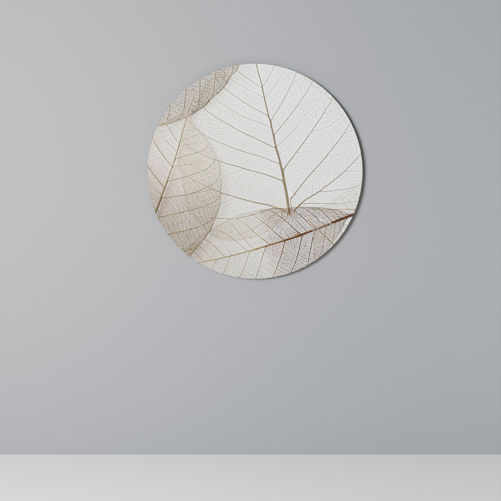 ETHEREAL VEINED GRACE Round Wall Art