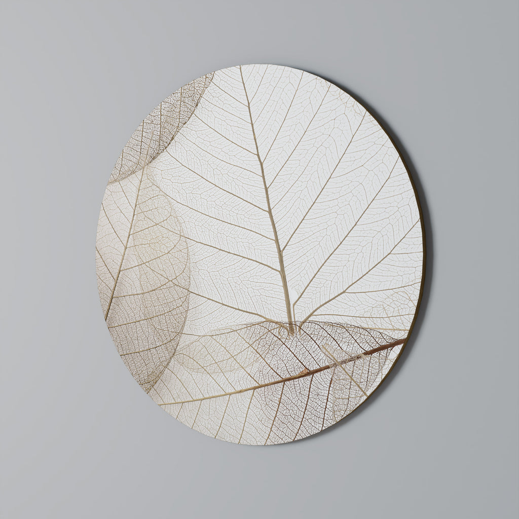 ETHEREAL VEINED GRACE Round Wall Art