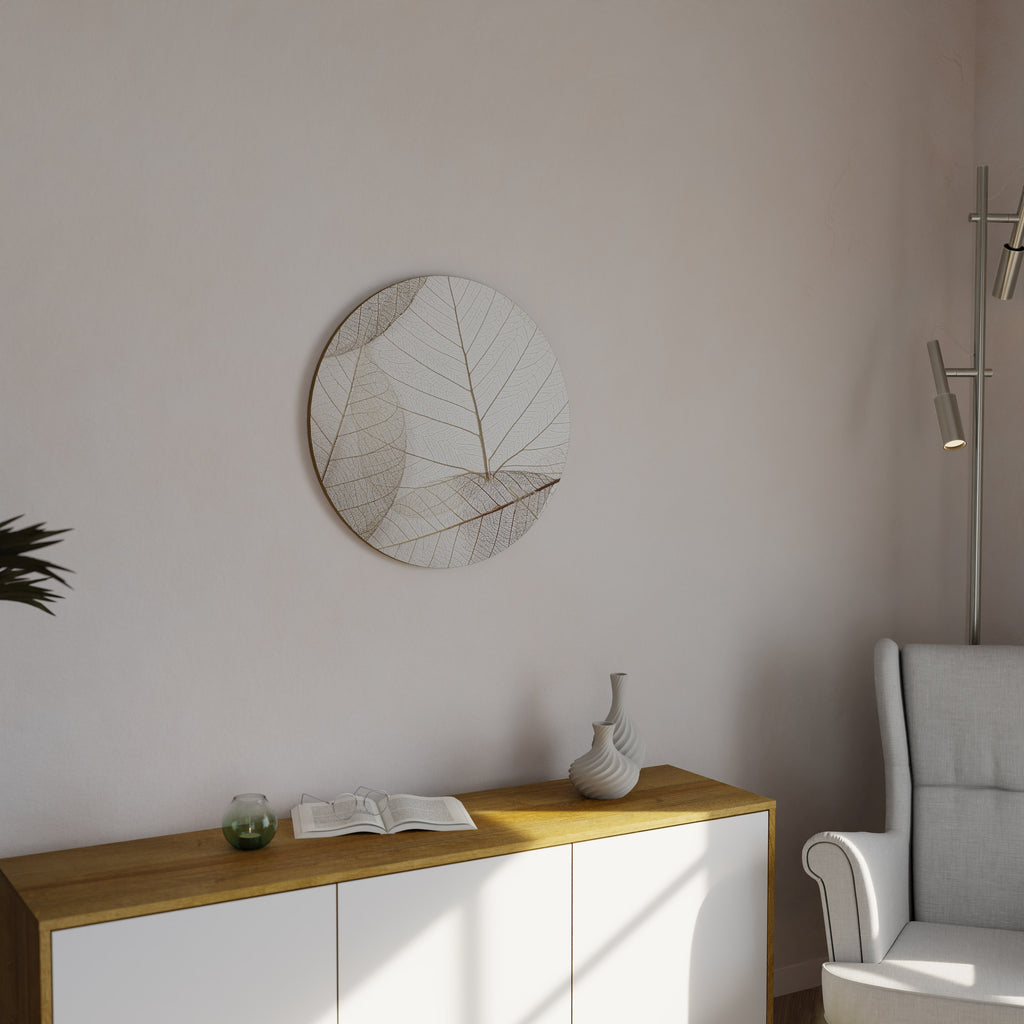 ETHEREAL VEINED GRACE Round Wall Art