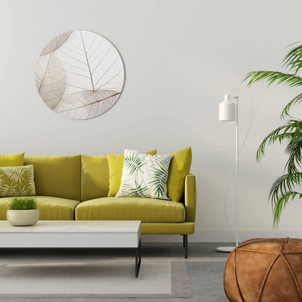 ETHEREAL VEINED GRACE Round Wall Art