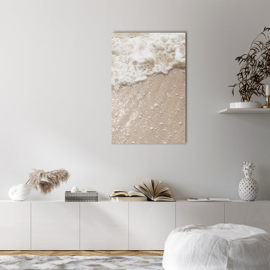 SHIMMERING SHORELINE Cuadro en lienzo vertical