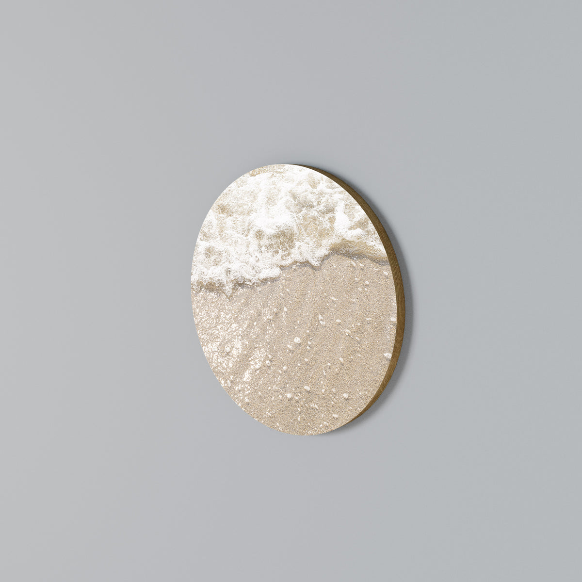 SHIMMERING SHORELINE Arte de pared redondo