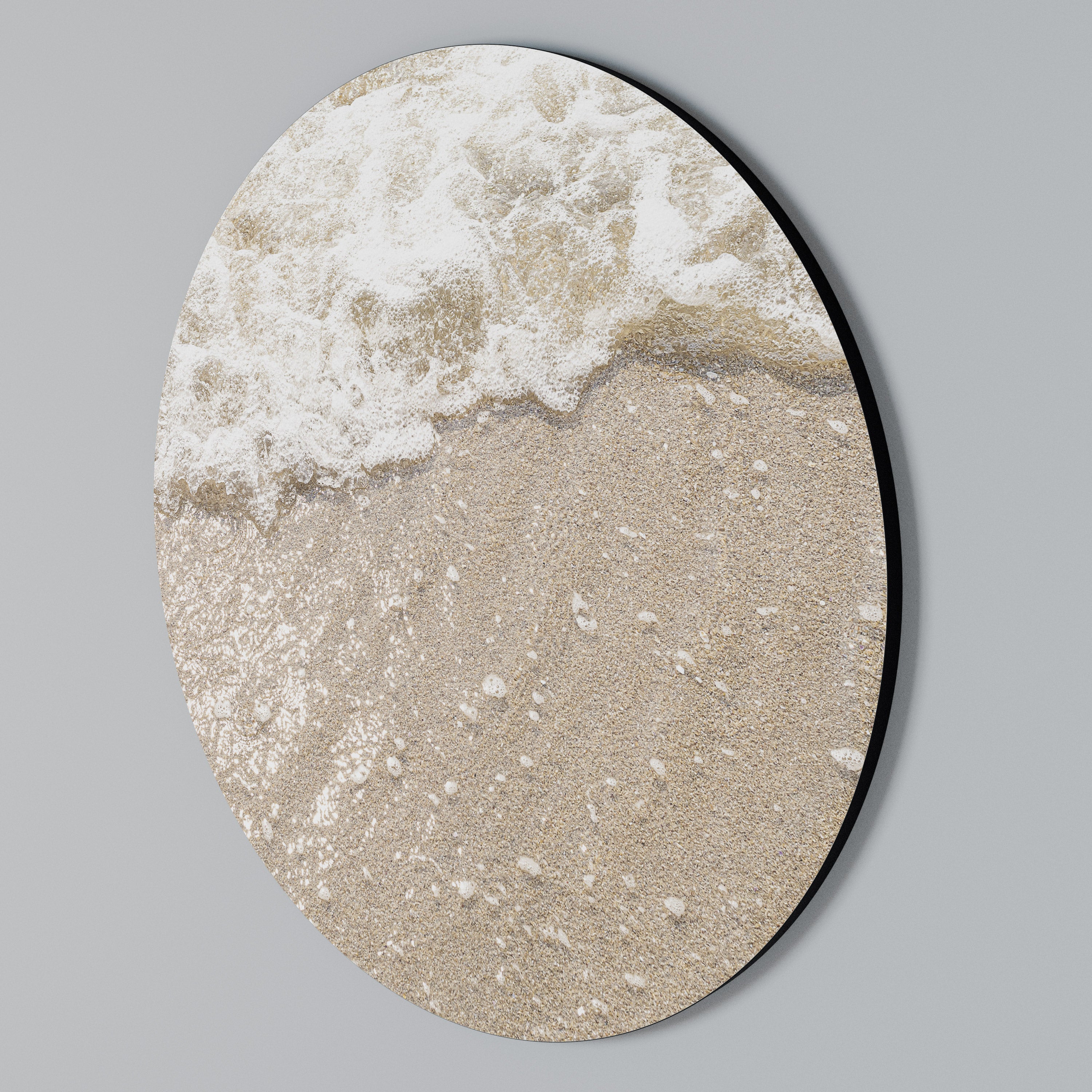SHIMMERING SHORELINE Round Wall Art