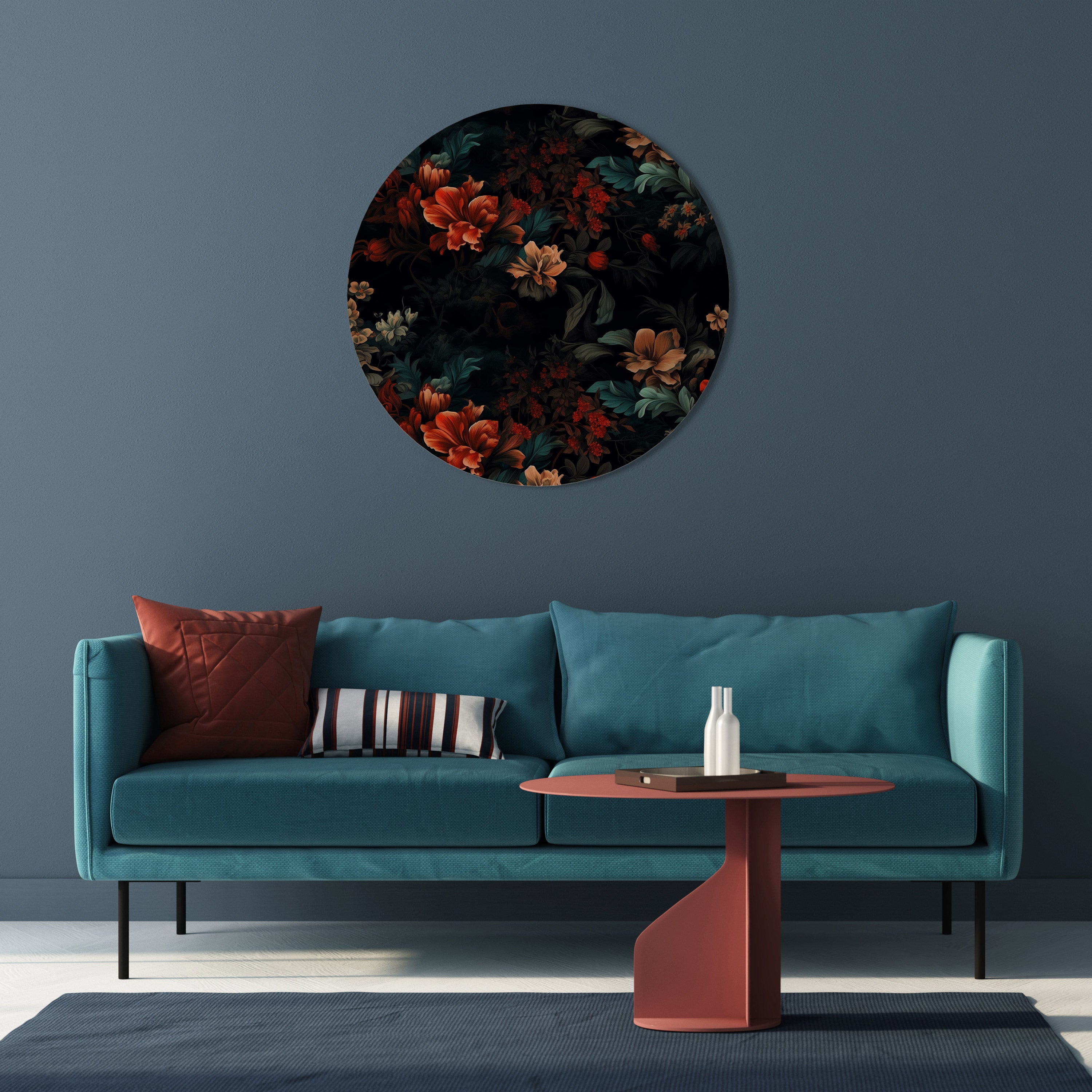 IMAGINARY BLOSSOM Round Wall Art