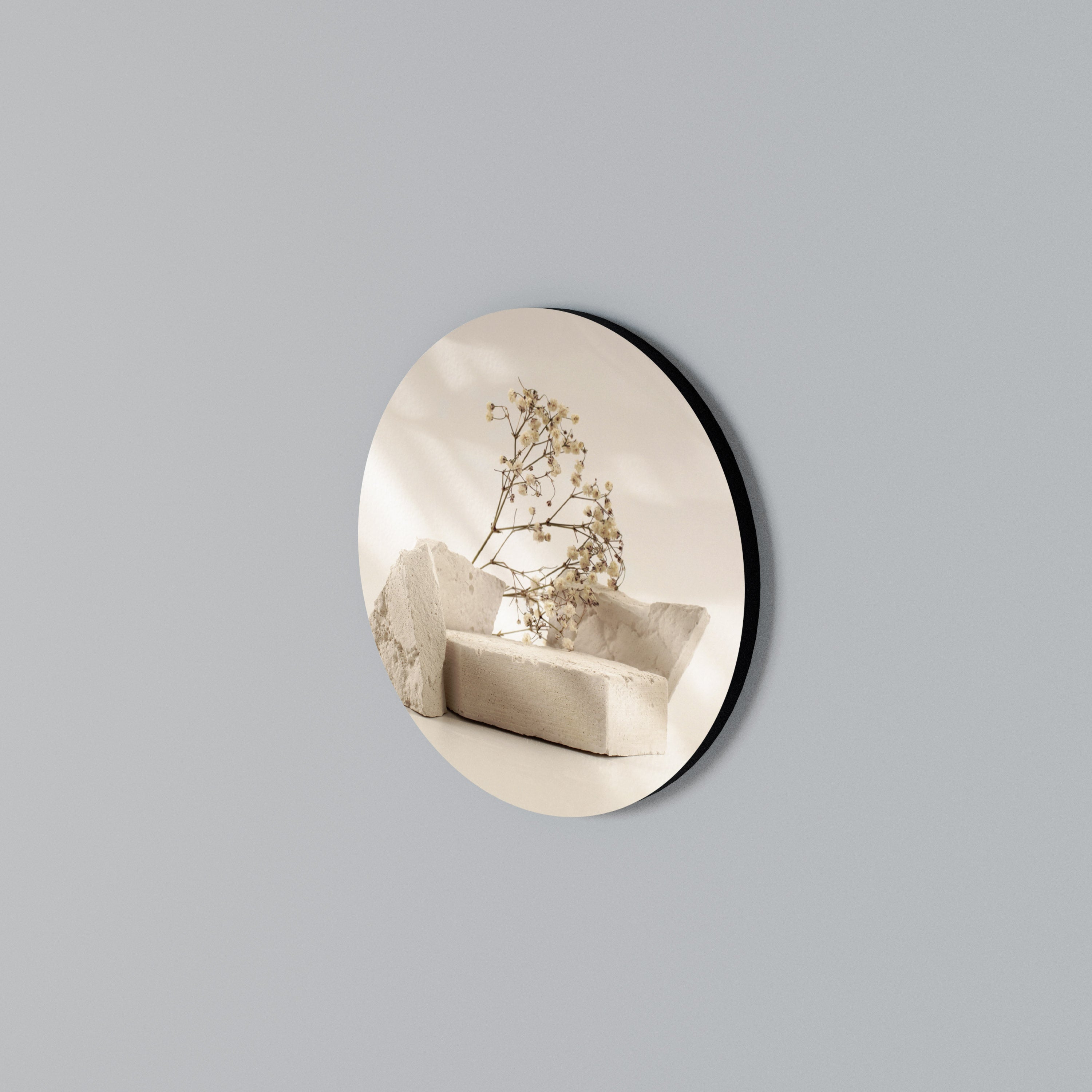 ELEGANT EMBERS Round Wall Art