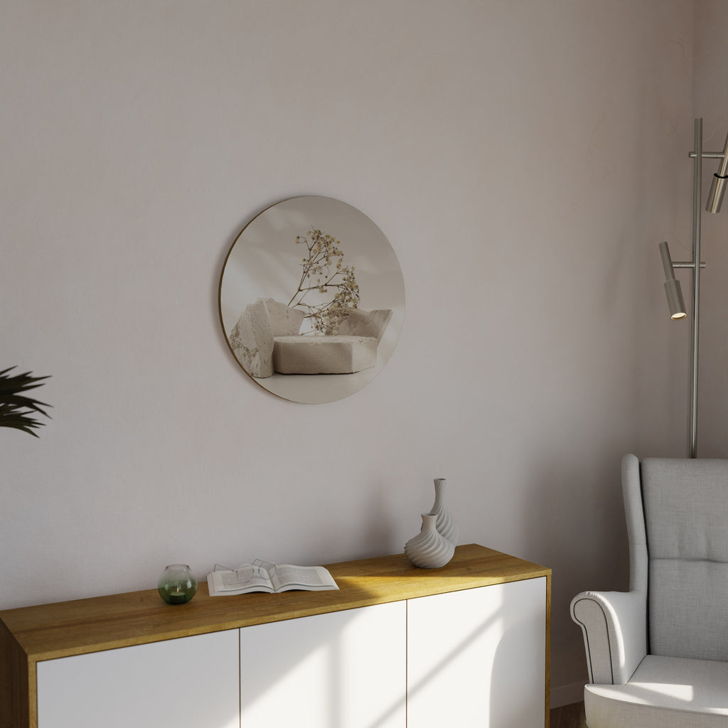 ELEGANT EMBERS Round Wall Art