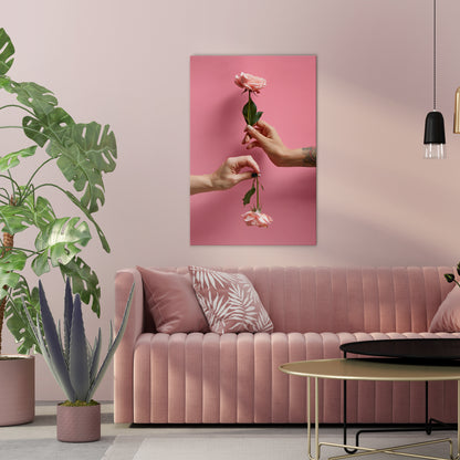 FLORAL CONNECTIONS Vertical Canvas Print