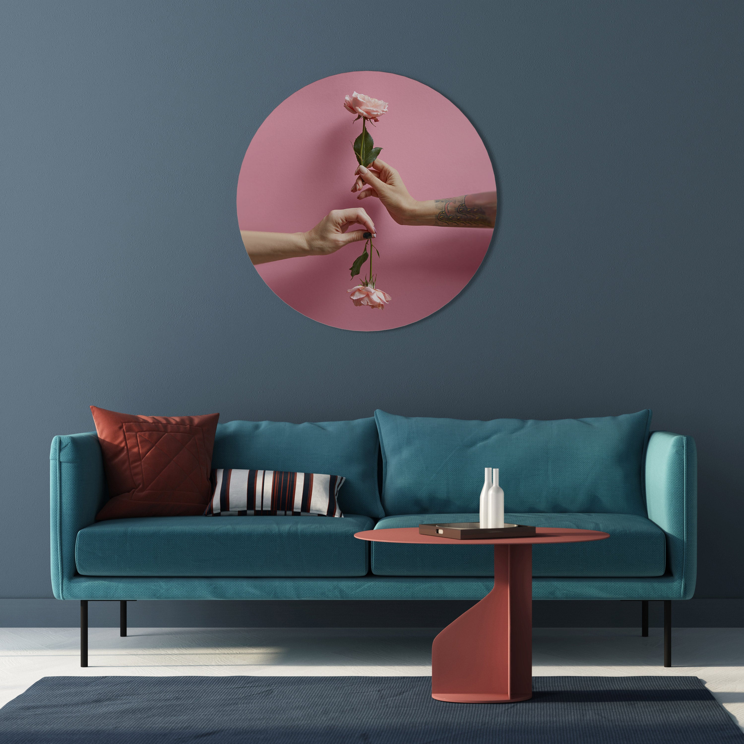 FLORAL CONNECTIONS Round Wall Art