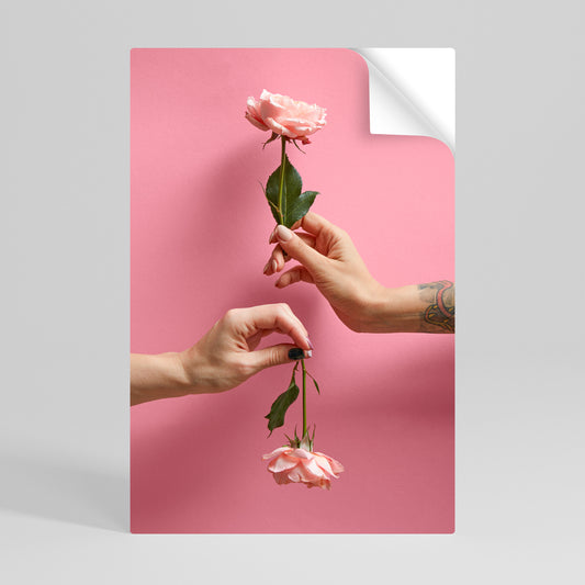 FLORAL CONNECTIONS Póster adhesivo vertical