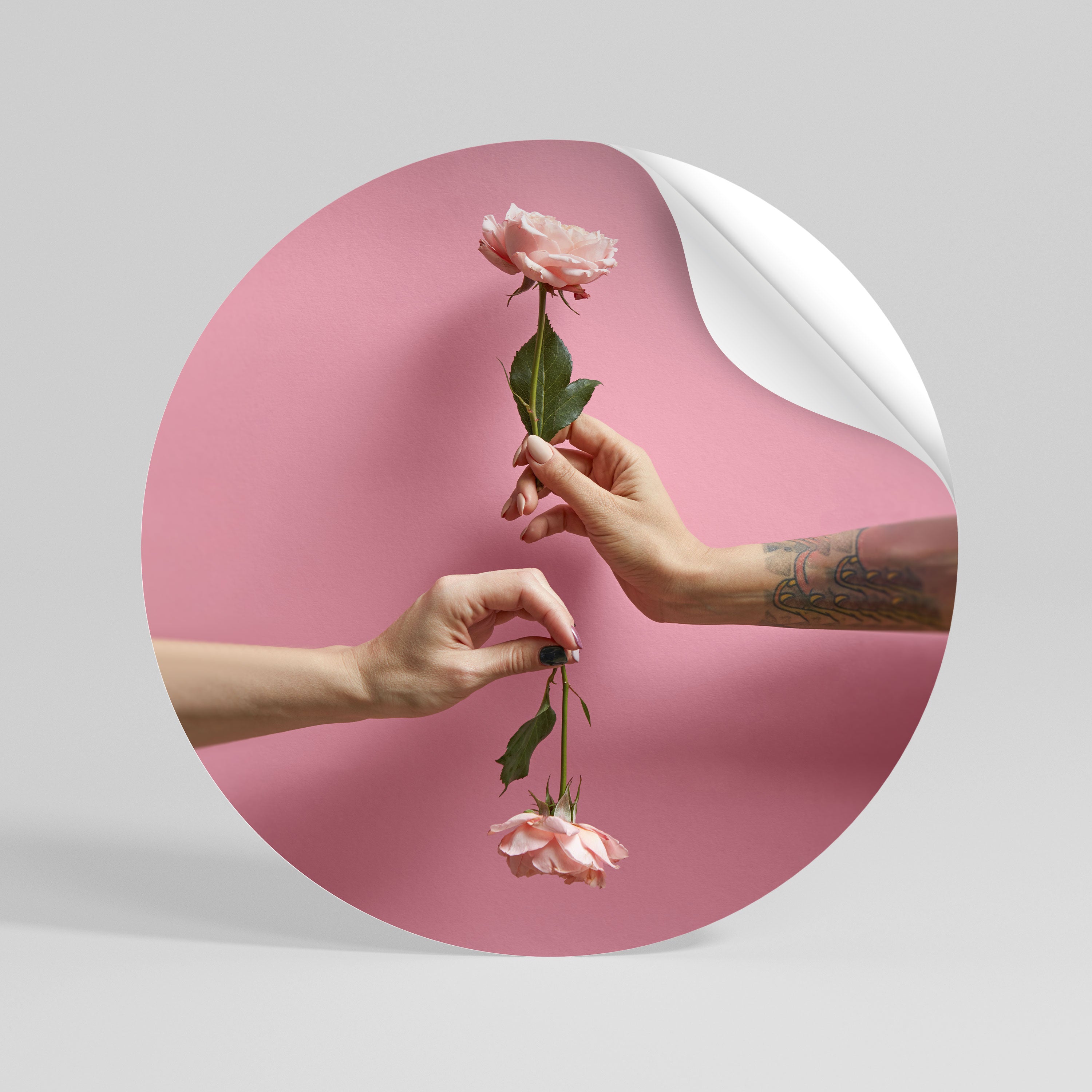 FLORAL CONNECTIONS Vinilo adhesivo redondo